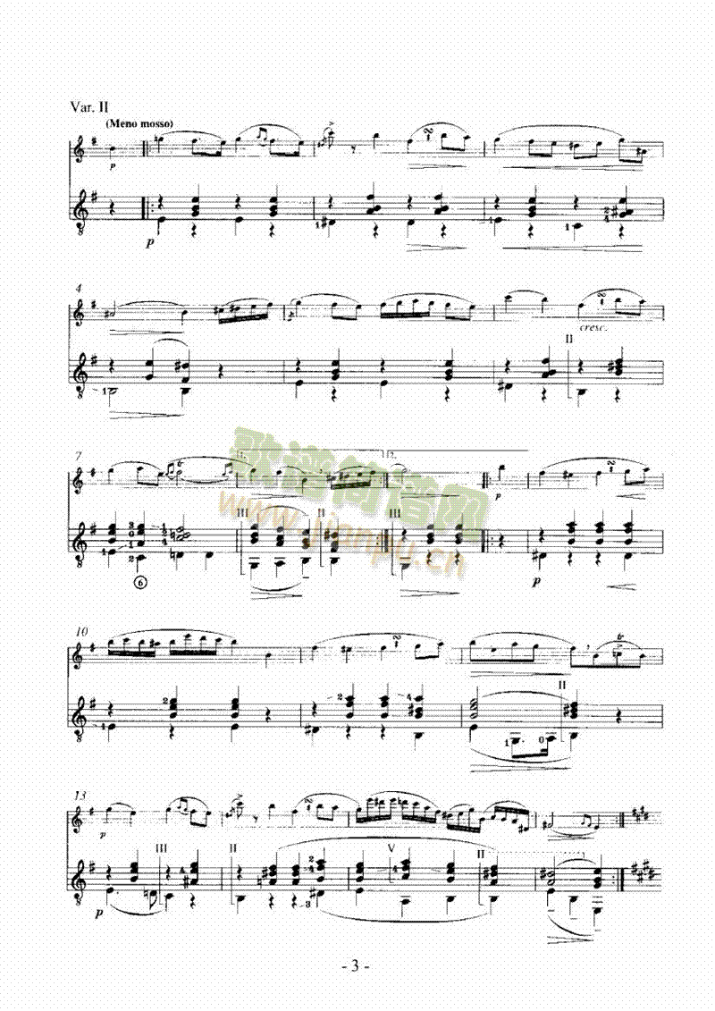 罗西尼主题变奏曲管乐类长笛(其他乐谱)3