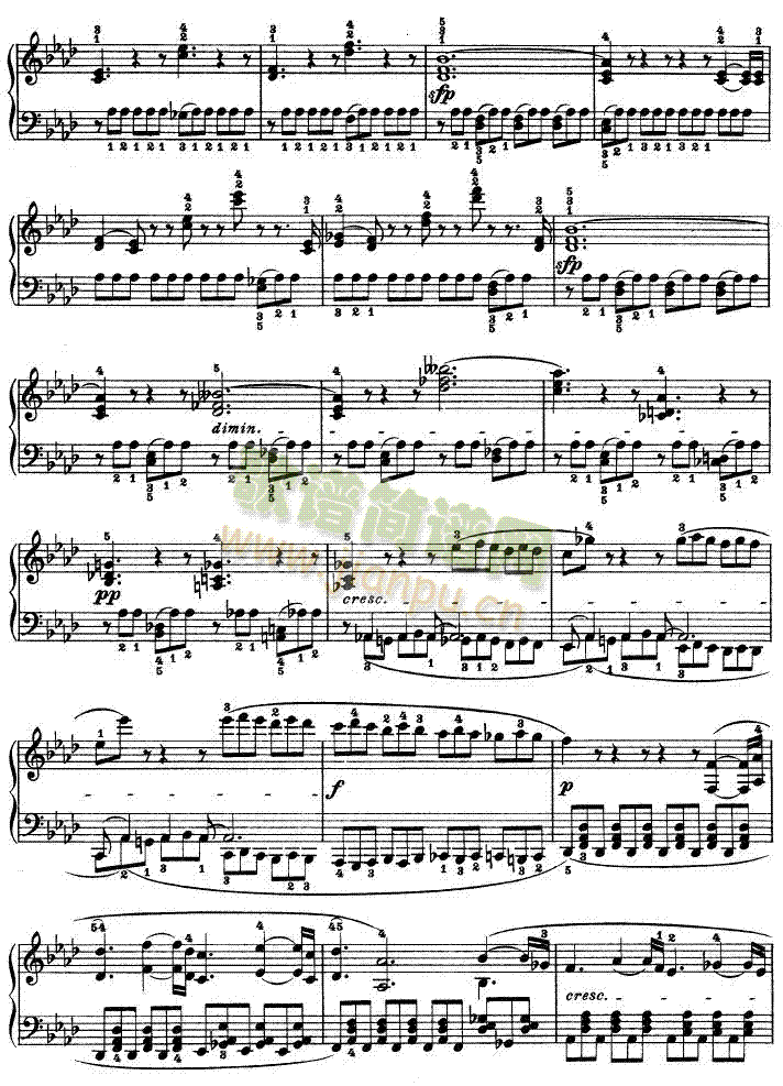 热情奏鸣曲作品57号第二十三钢琴奏鸣曲