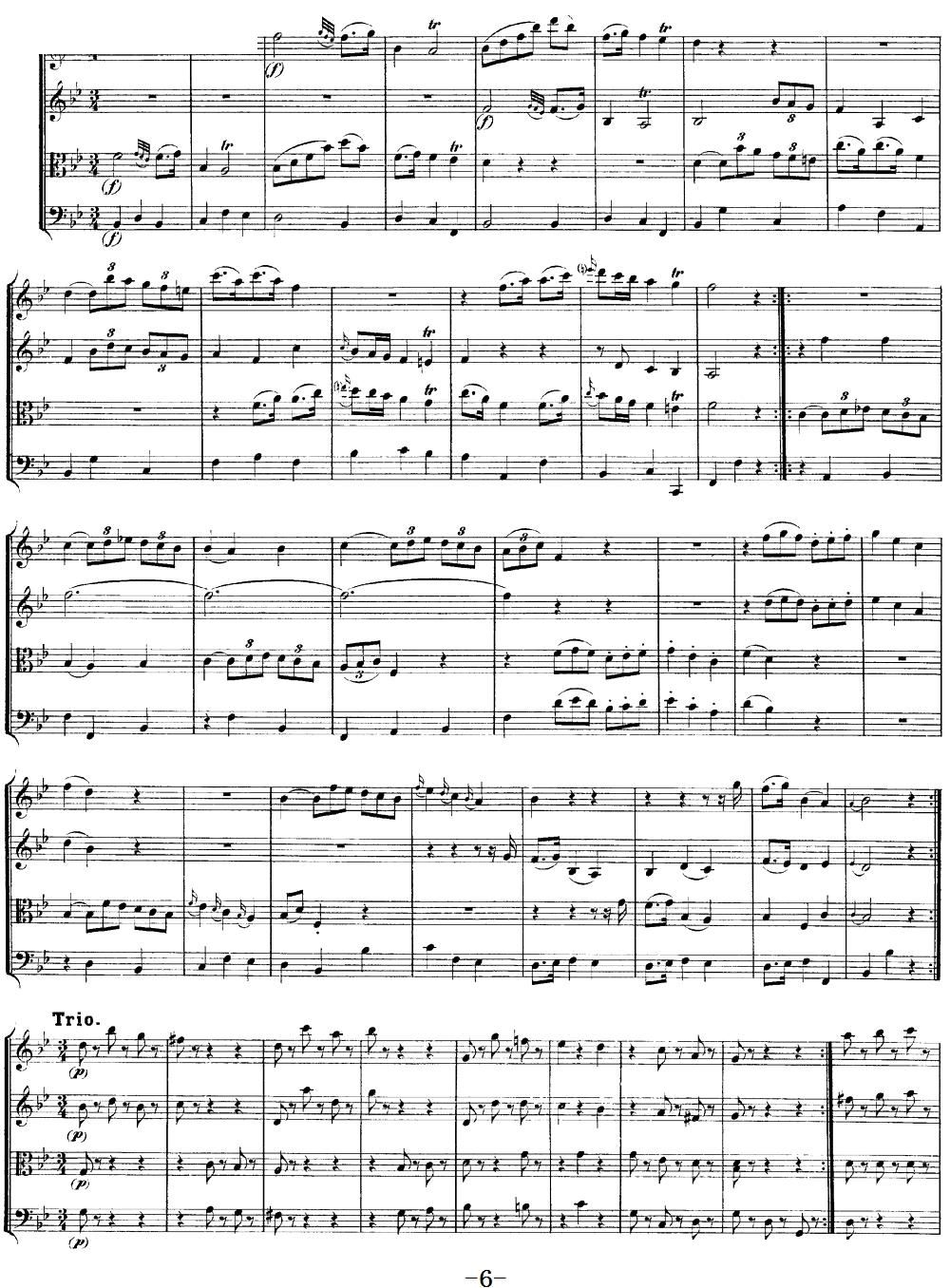 Mozart Quartet No 12 in Bb Major K 172()6