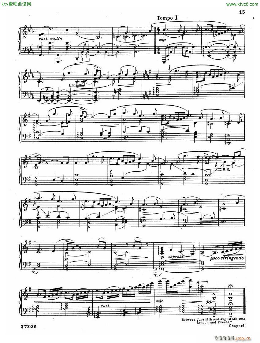 Coates The Three Elizabeths Piano Suite()16
