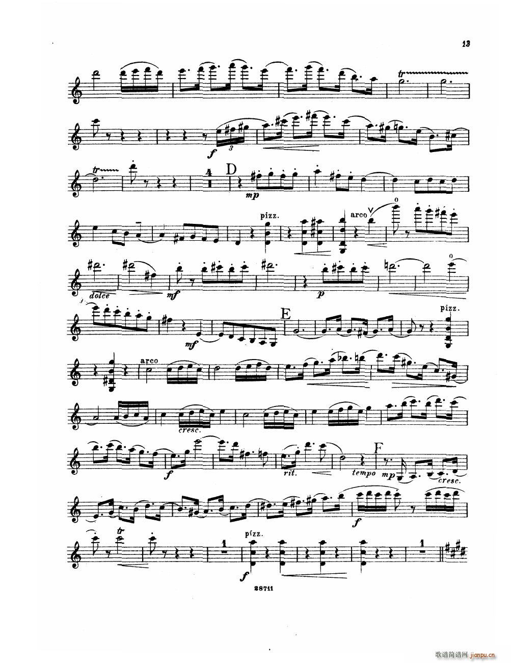 Bowen Suite for violin and piano violin part()13
