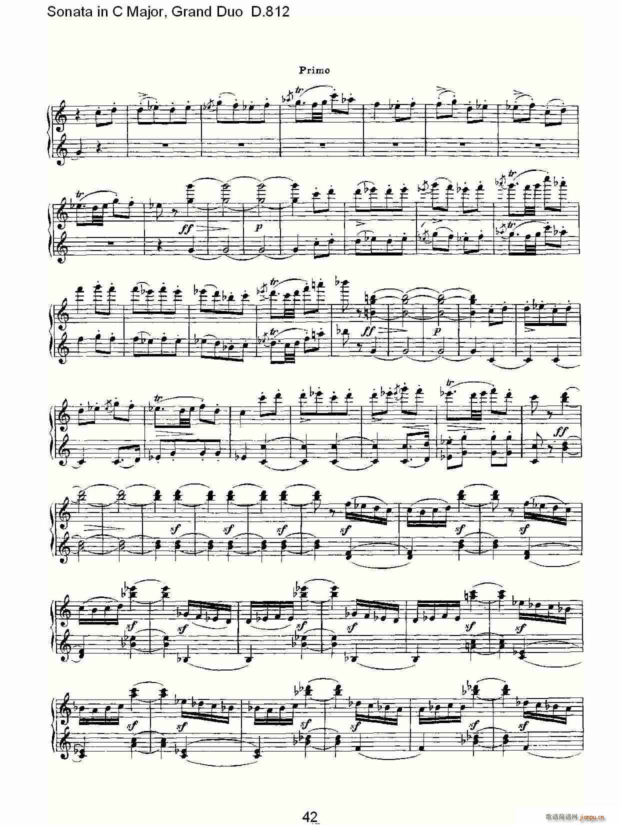 Sonata in C Major, Grand Duo D.812()12