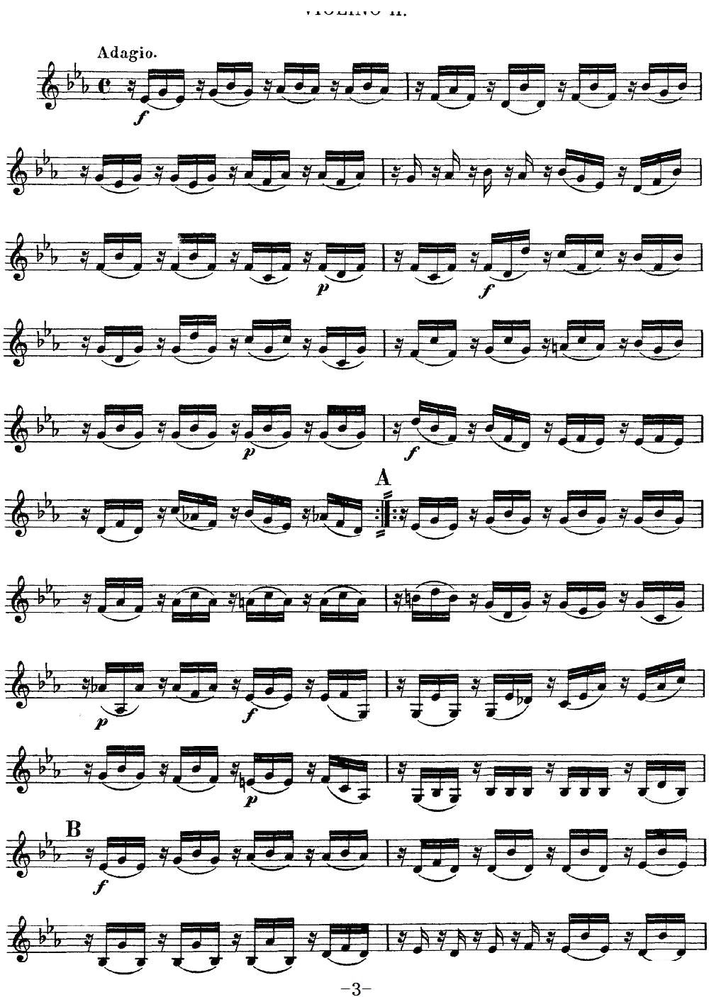 Mozart Quartet No 12 in Bb Major K 172 Violin 2(ʮּ)3