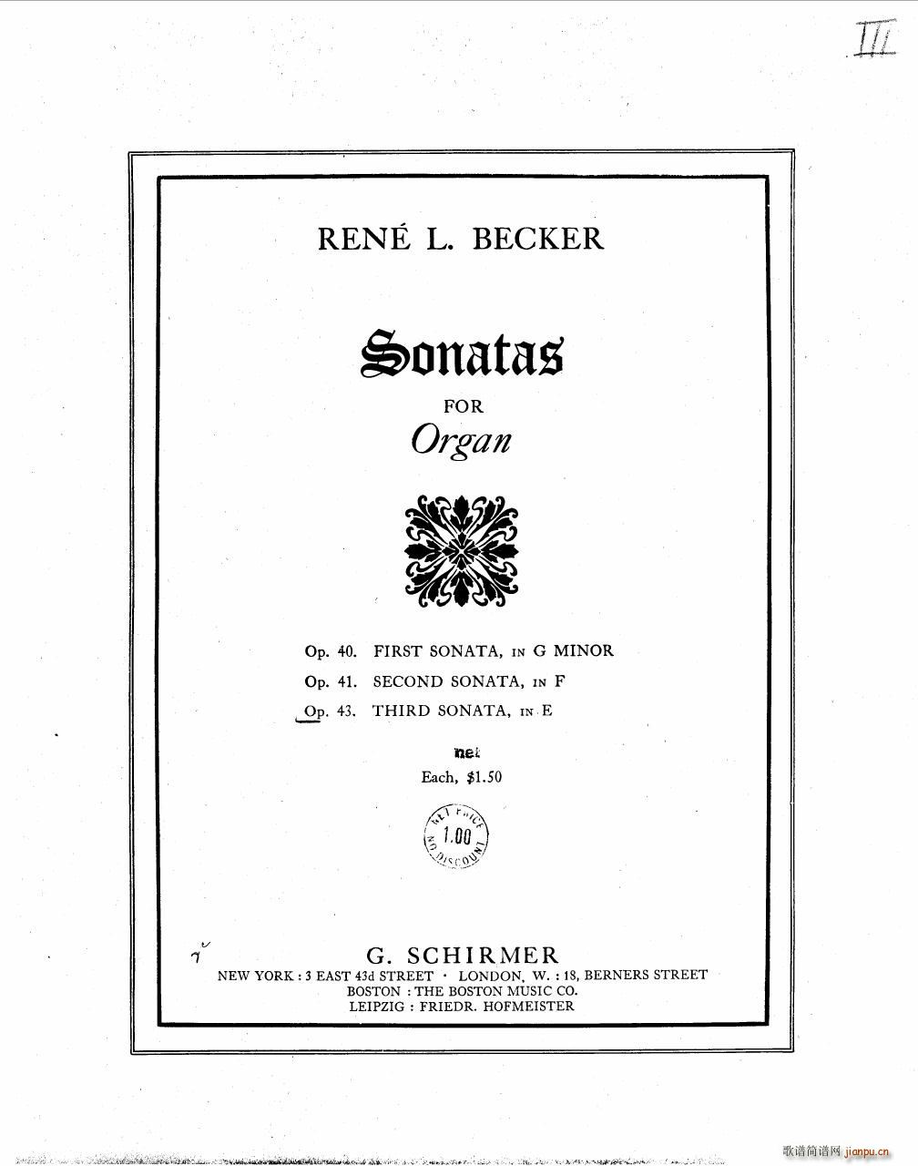 Becker Reme op 43 Sonate 3()1