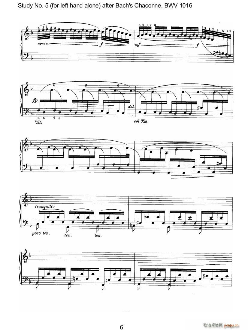 Bach Brahms BWV1016 Chaconne as Etude 5 left hand()11