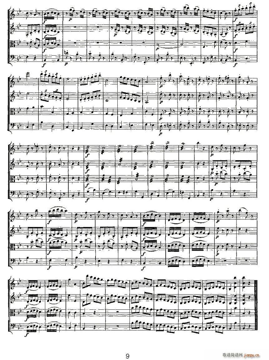 Quartet No 6 in Bb Major K 159 B()9