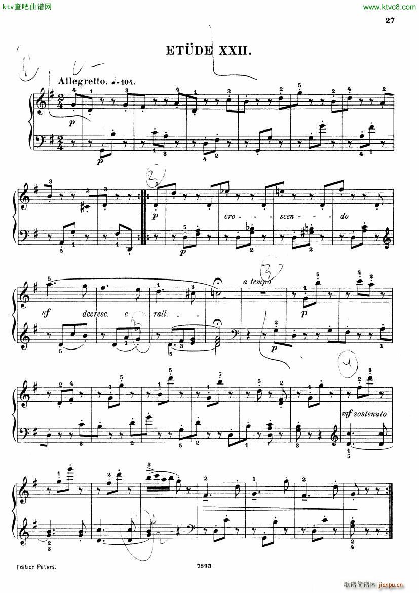 Henri Bertini 1798 1876 25 Easy Etudes Op 100()28