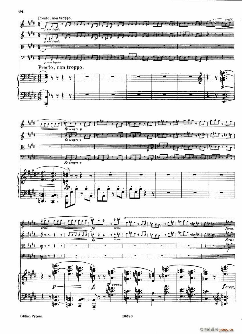 Brahms op 34 Piano Quintet f minor score ()22