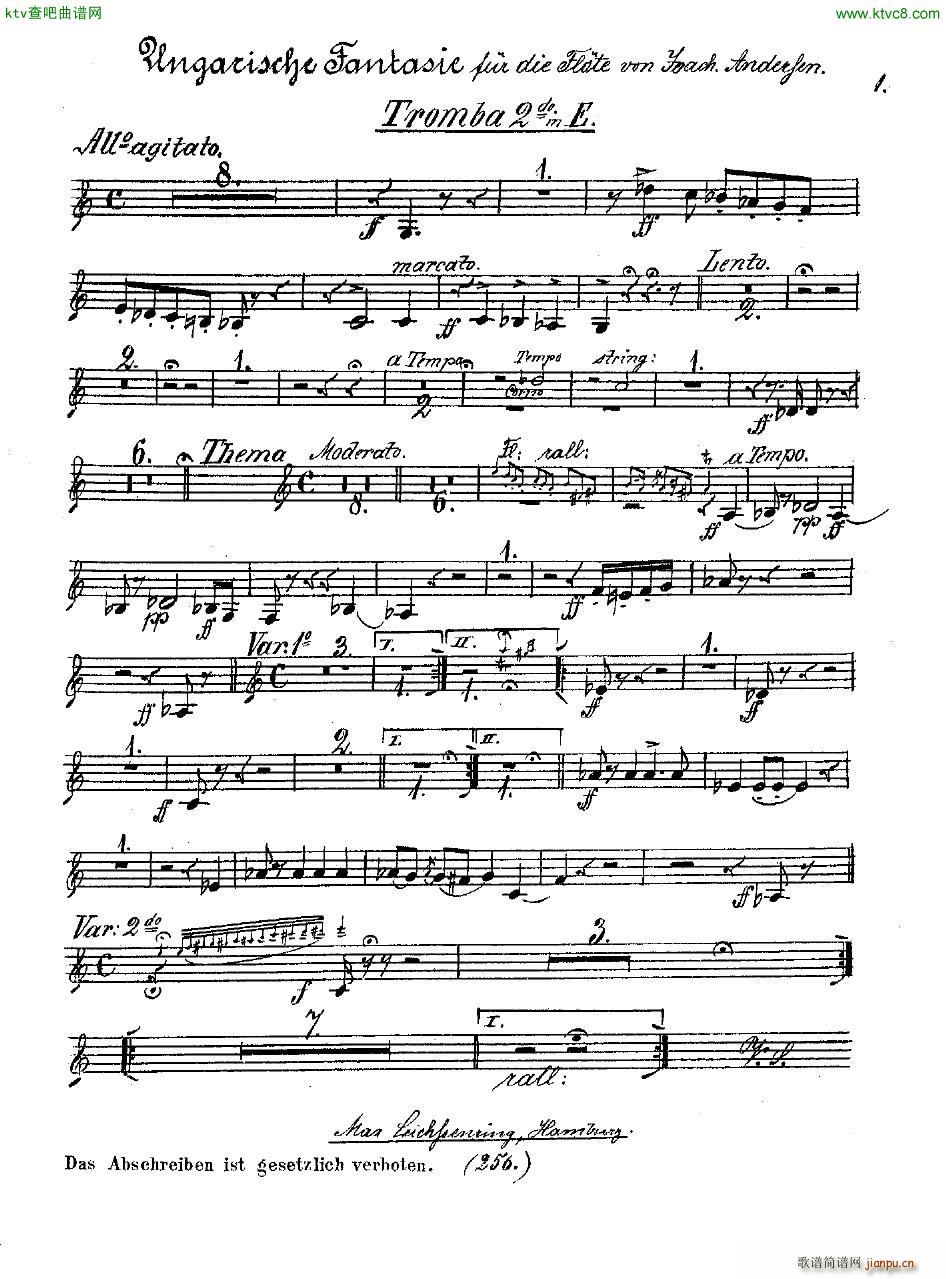 Andersen op 2 Ungarische Fantasie orch parts()47
