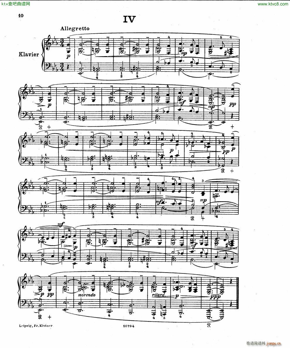 Fuchs Robert Improvisation pour clavier op 11()8