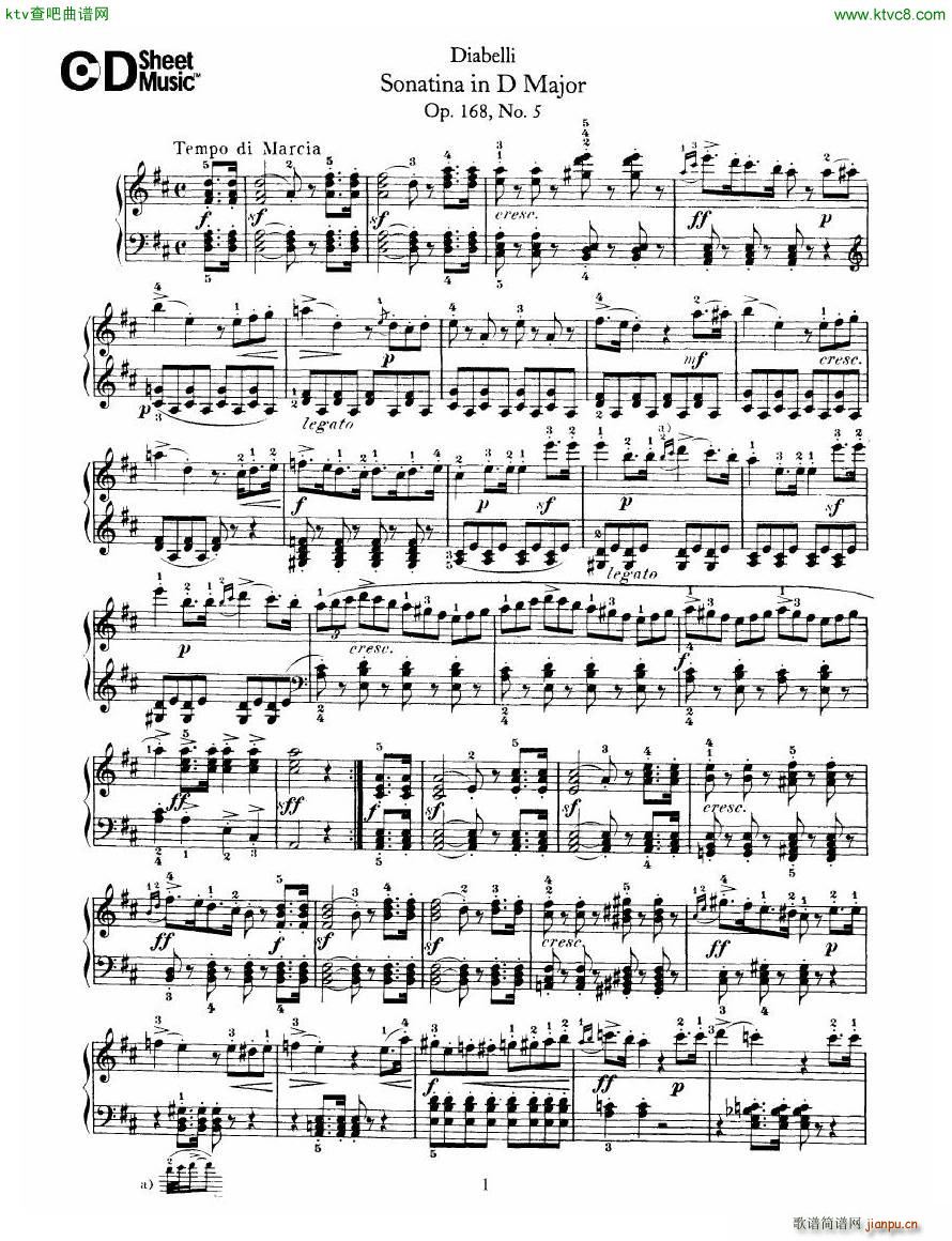 Diabelli Sonatinas Op 168 No 1 7 34P()19