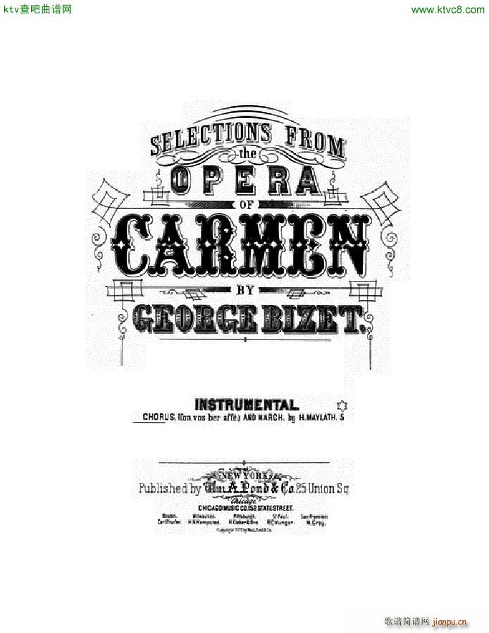 Bizet Carmen Chorus and March arr Maylath()1