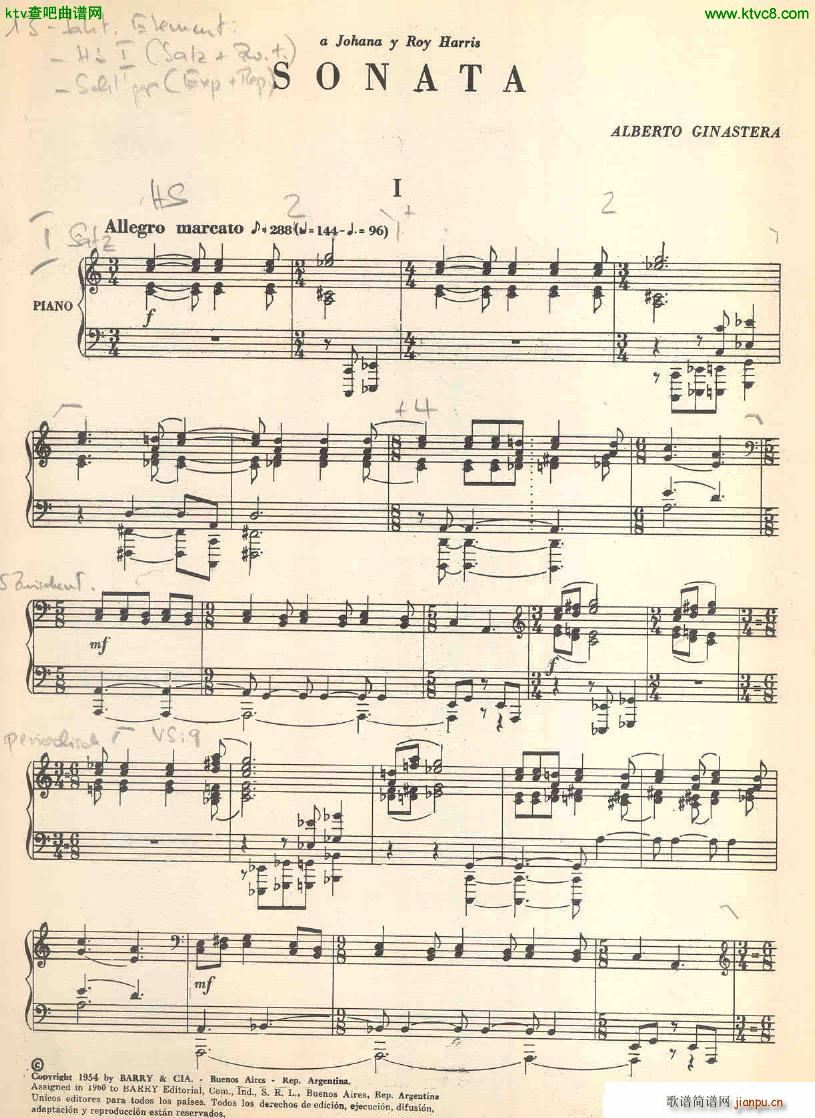 Ginastera Sonata No 1()1