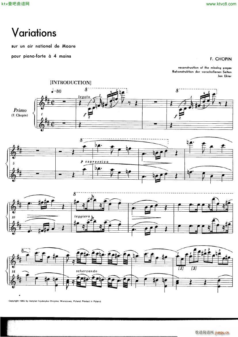 Chopin ekier variations in D()3