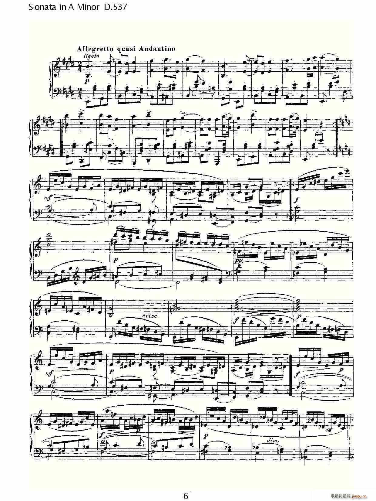 Sonata in A Minor D.537(ʮּ)6