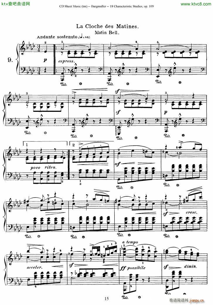 Burgmuller 18 characteristic studies op109()15