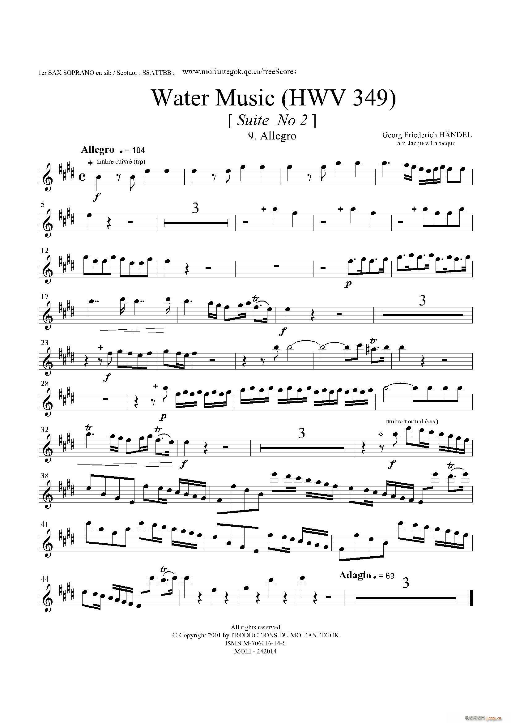 Water Music HWV 349 No 2 һ˹(ʮּ)1