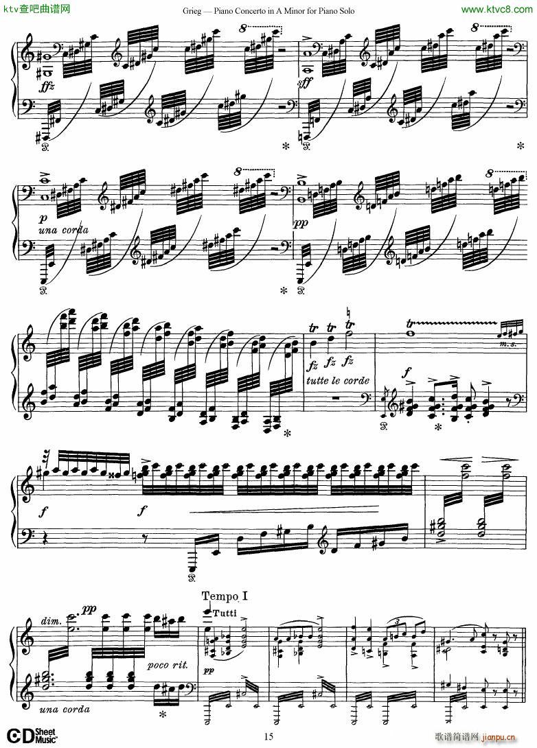 Grieg Piano Concerto solo arr 2 byGrieg()15