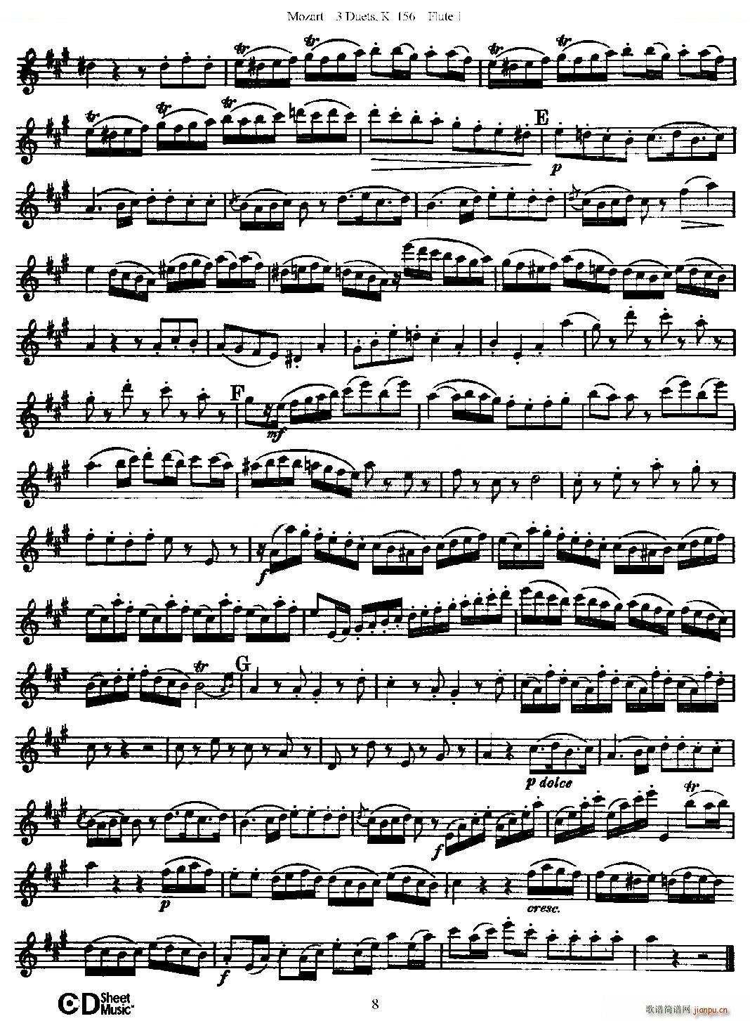 3 Duets K 156 ֮һ  K156 ͭ()8