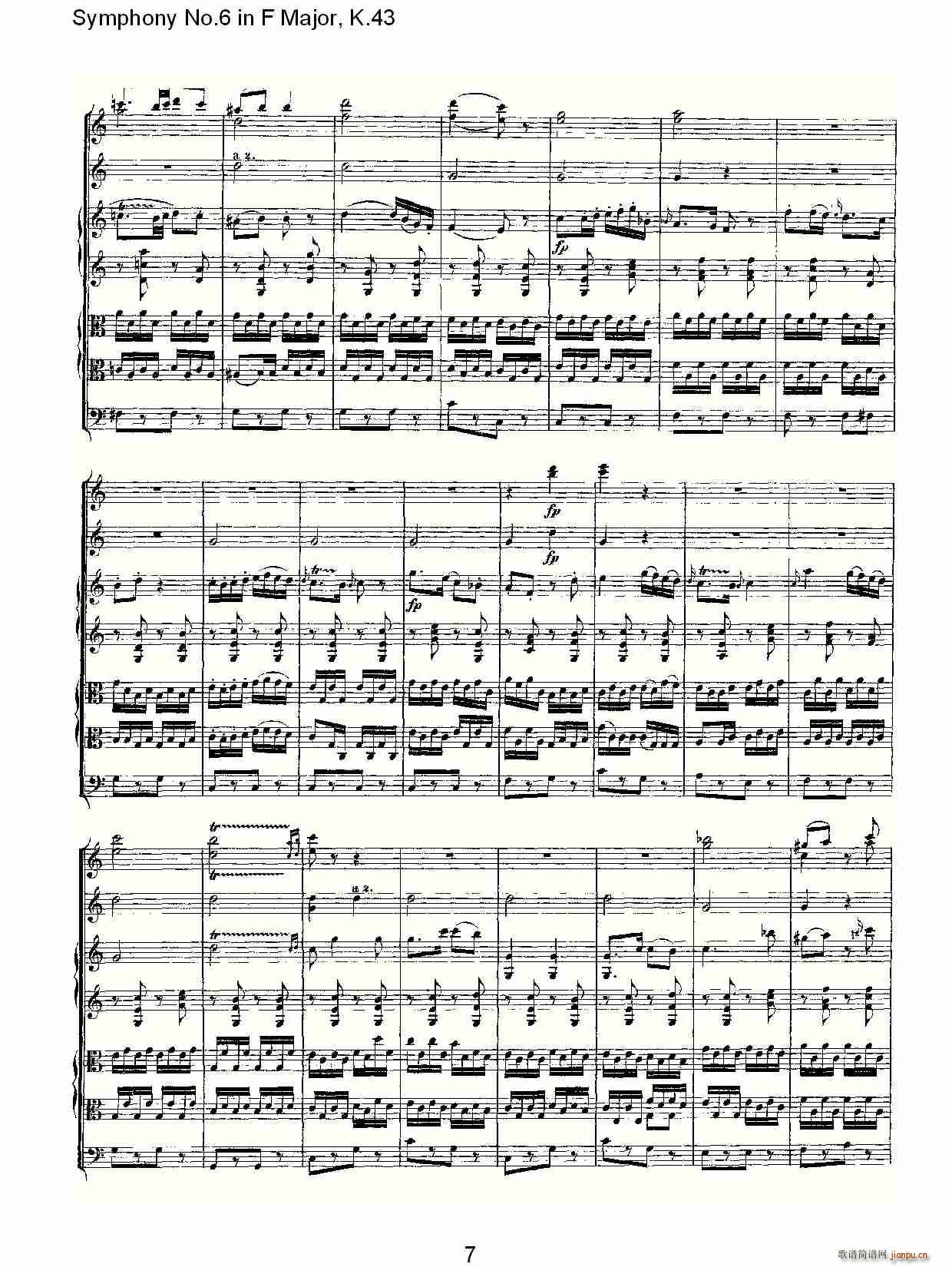 Symphony No.6 in F Major, K.43(ʮּ)7
