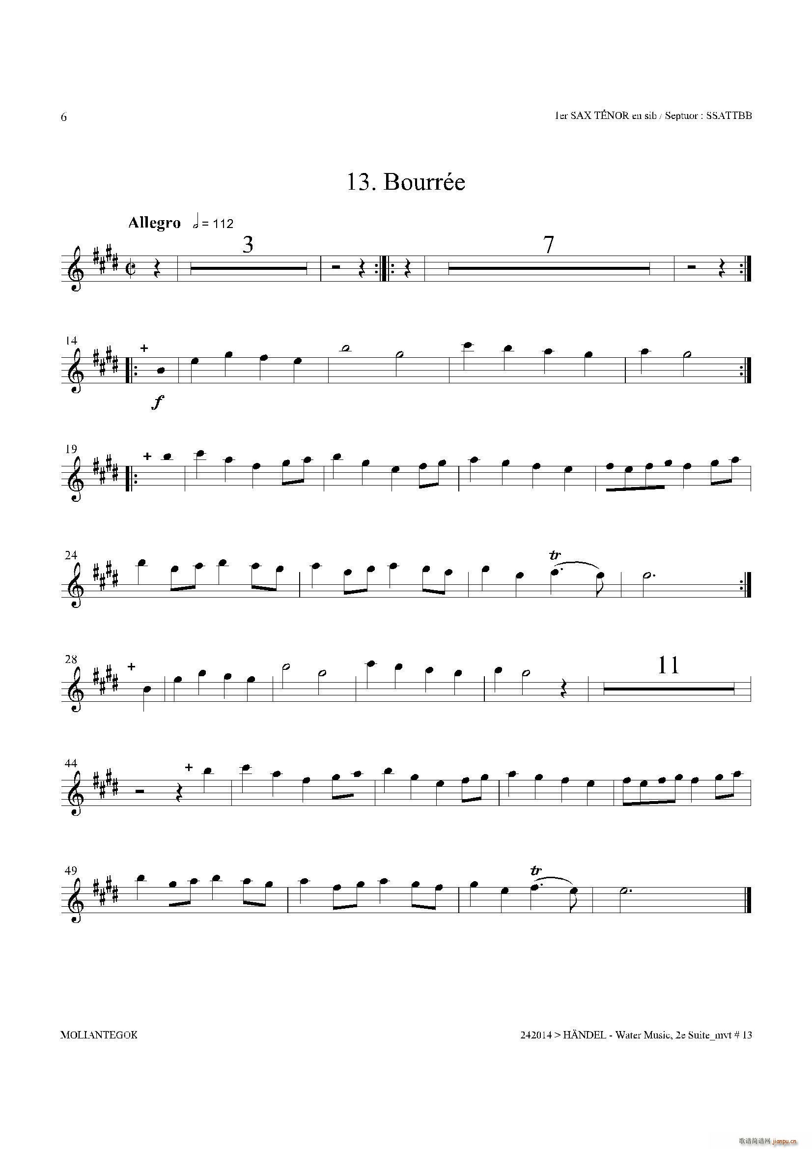 Water Music HWV 349 No 2 һ˹(ʮּ)1