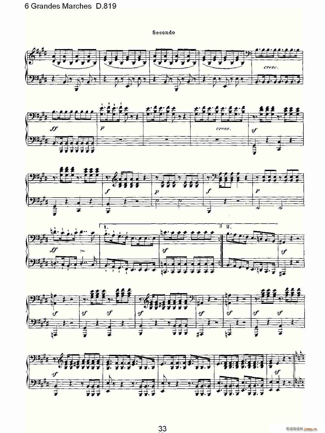 6 Grandes Marches D.819(ʮּ)33