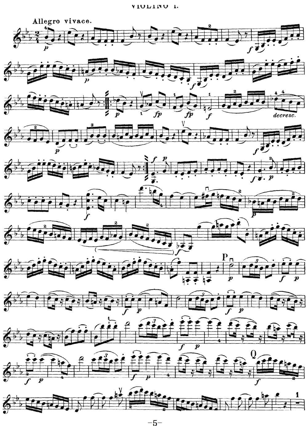 Mozart Quartet No 16 in Eb Major K 428 Violin 1(ʮּ)5