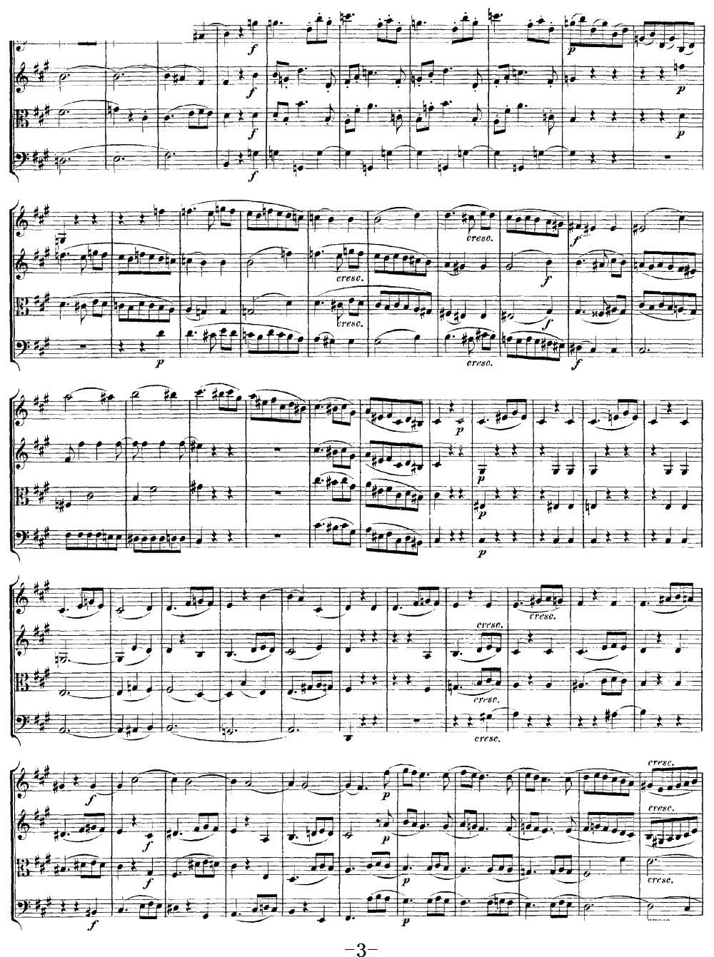 Mozart Quartet No 18 in A Major K 464()3