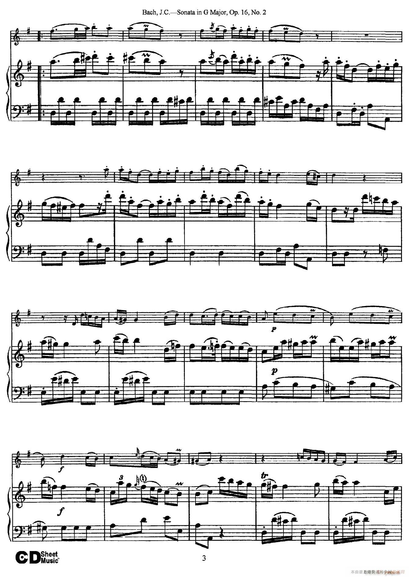 Sonata in D Major Op 16 No 2 ٰ()3