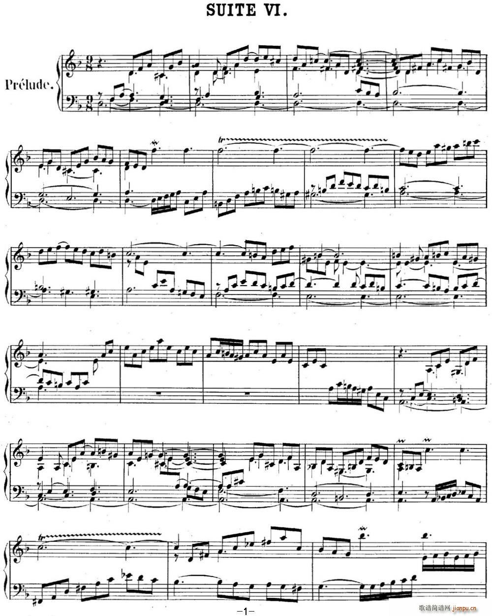 ӢNo 6 ͺ dС 6th Suite BWV 811()1