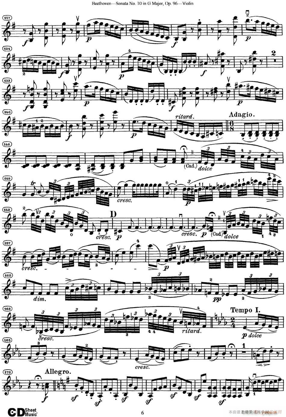 Violin Sonata No 1 in D Major Op 12 No 1(ʮּ)6
