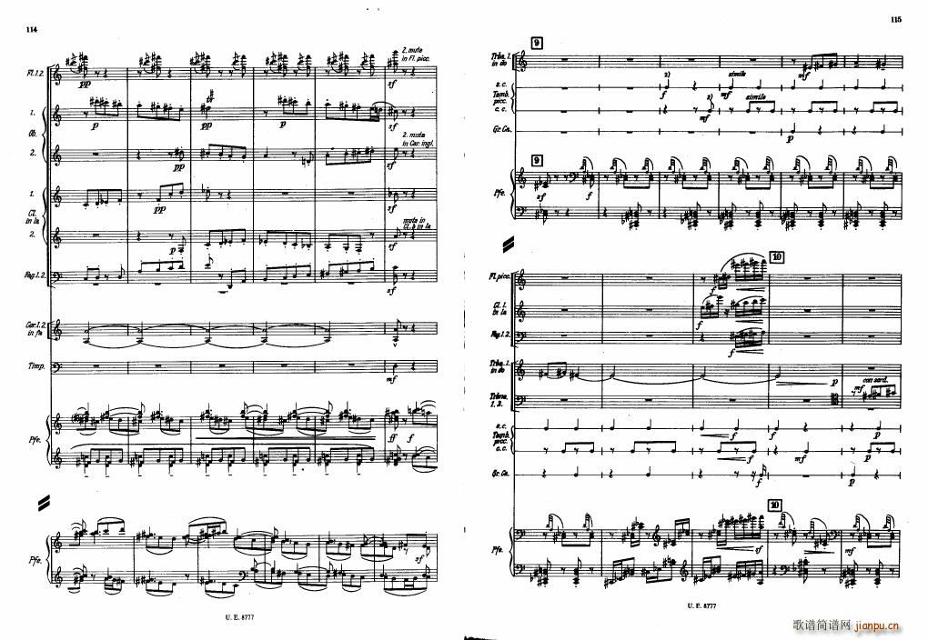 Bartok SZ 83 Piano Concerto No1 Full Score ()17