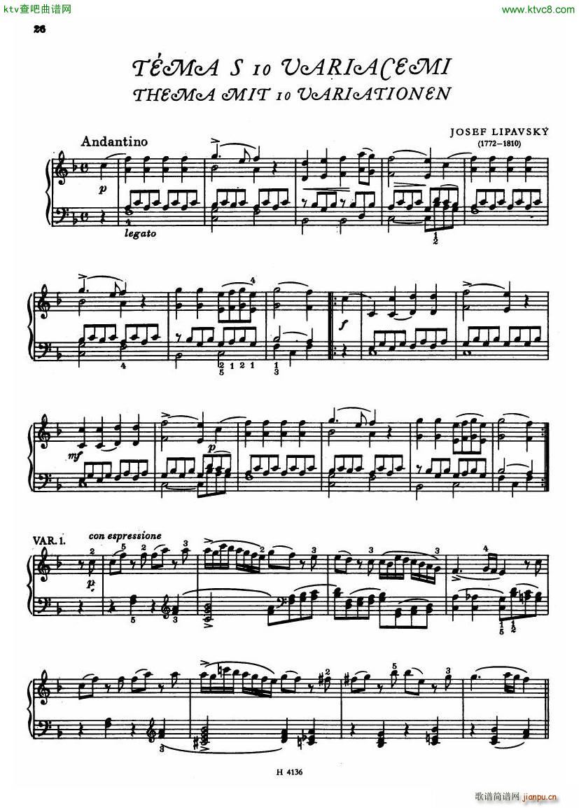Czech piano variations from 18th century()24