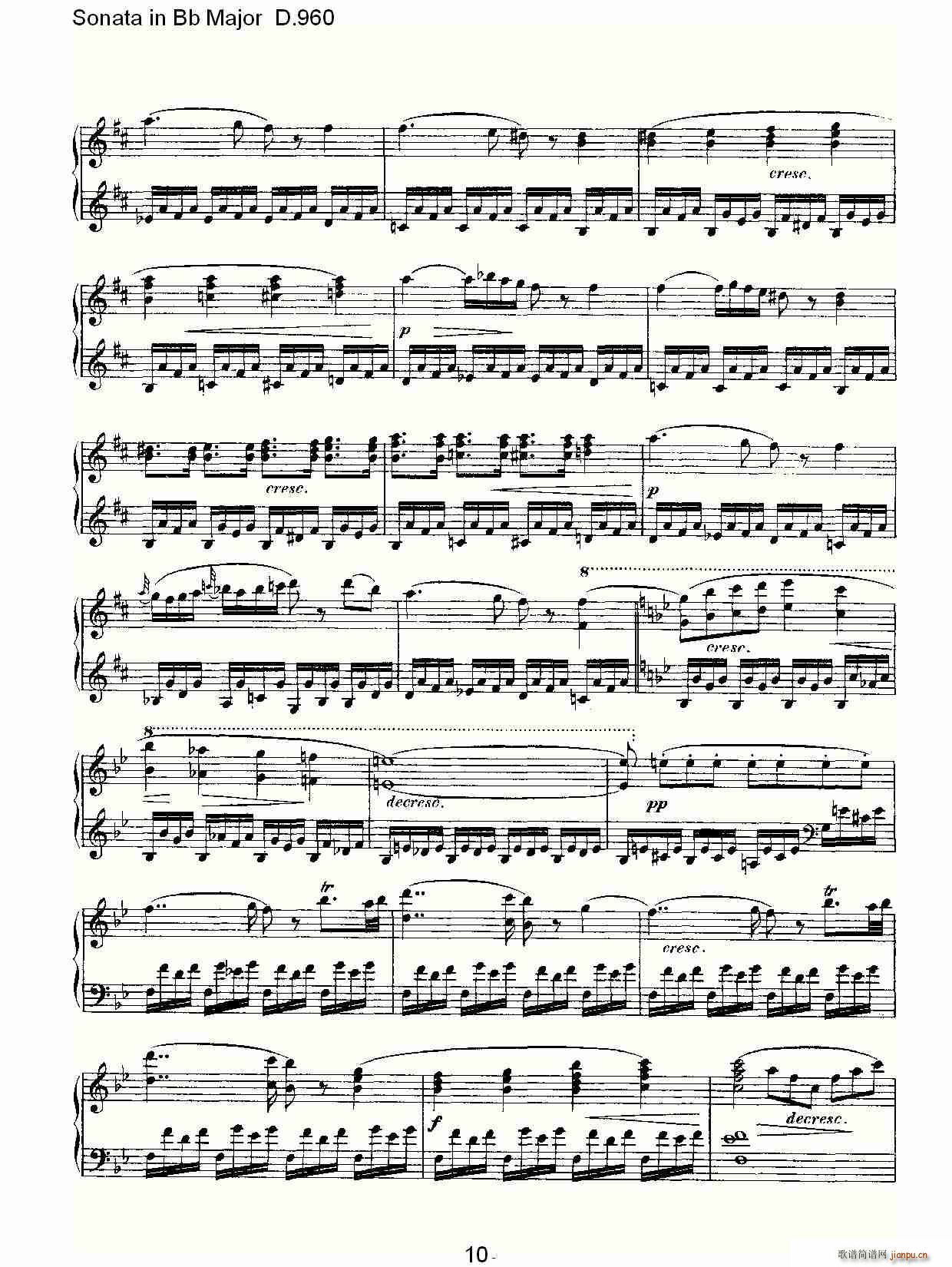 Sonata in Bb Major D.960(ʮּ)10