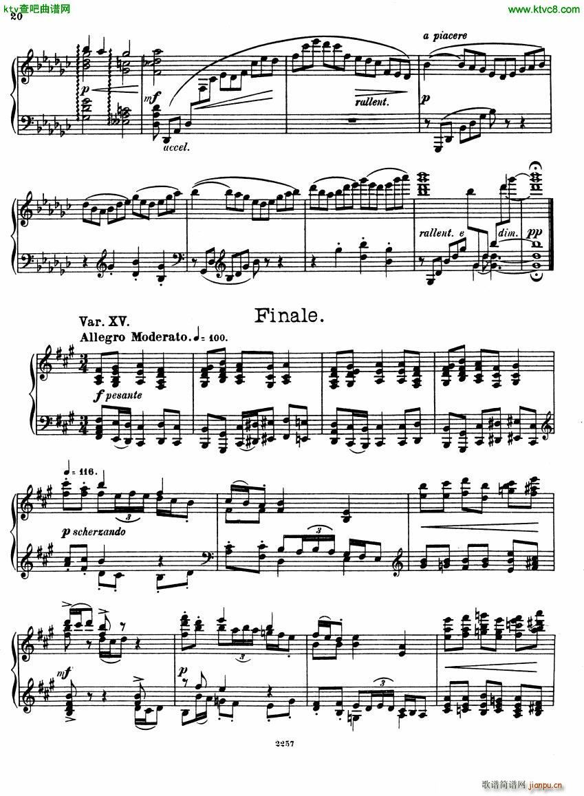 Glazunov Theme et Variations Op 72()20