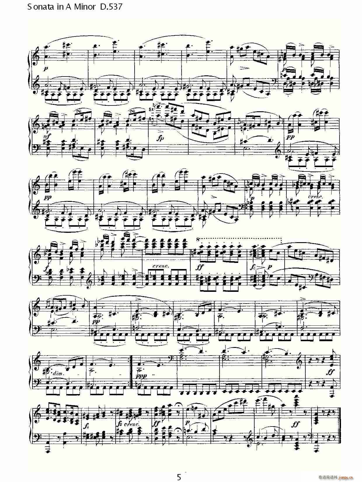Sonata in A Minor D.537(ʮּ)5