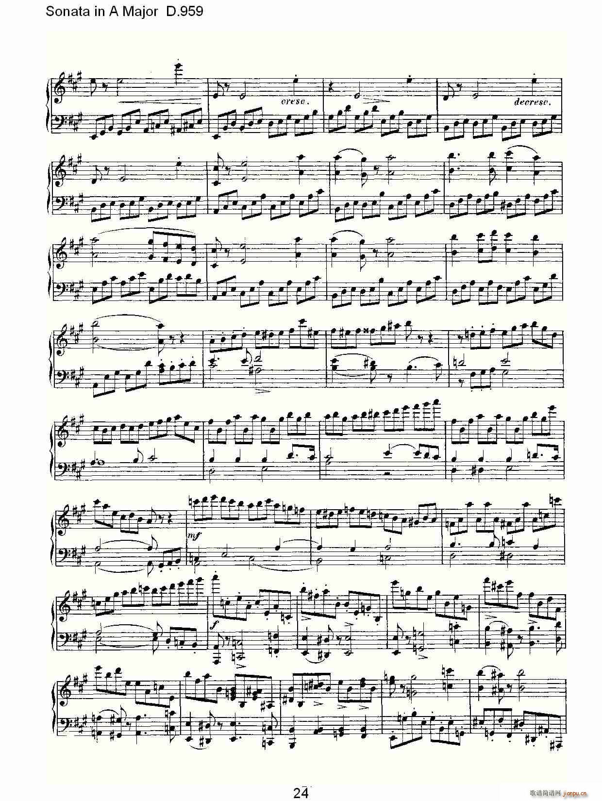 Sonata in A Major D.959(ʮּ)24