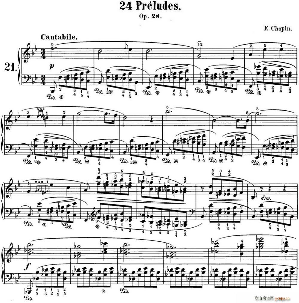 Ф 24׸ǰ Op 28 No 21 B()1
