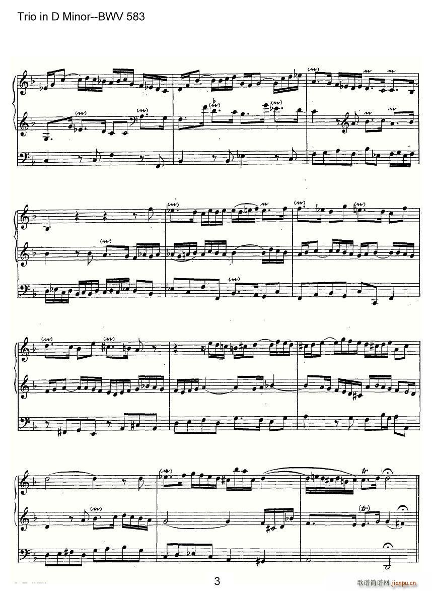 Trio in D Minor BWV 583 ܷ(ʮּ)3