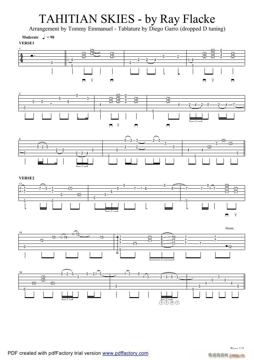 tommy emmanuel tahitian skies ָ()1