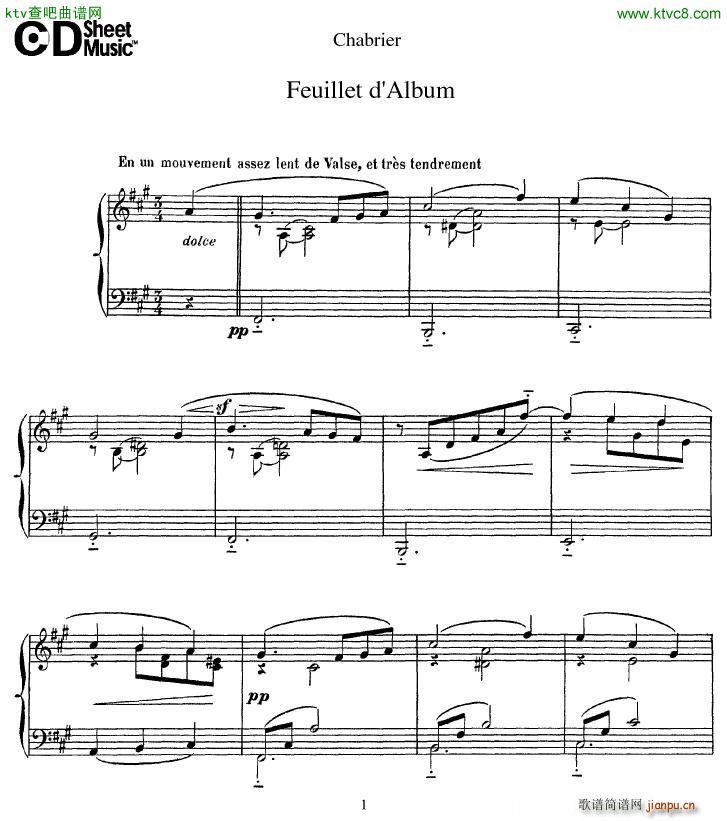 Chabrier Feuillet d lbum()1