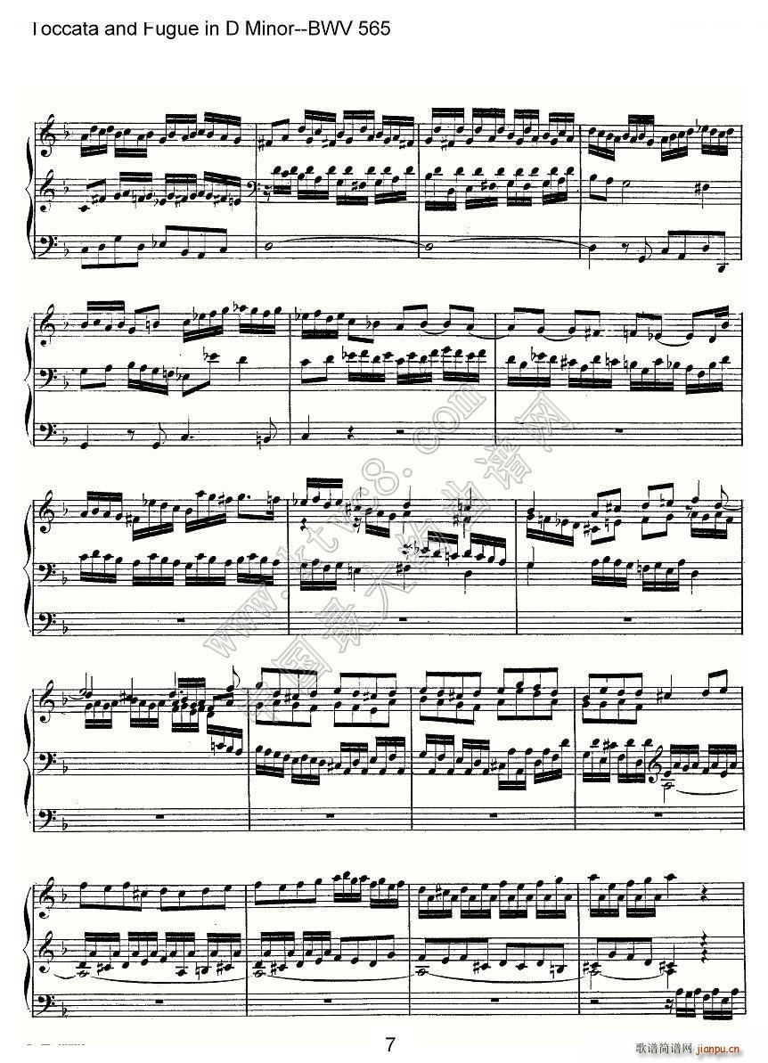 Toccata and Fugue in D Minor BWV 565 ܷ(ʮּ)7