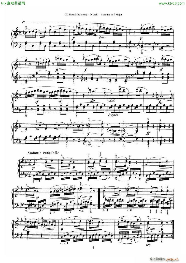 Diabelli Sonatinas Op 151 No 1 4 23P()15