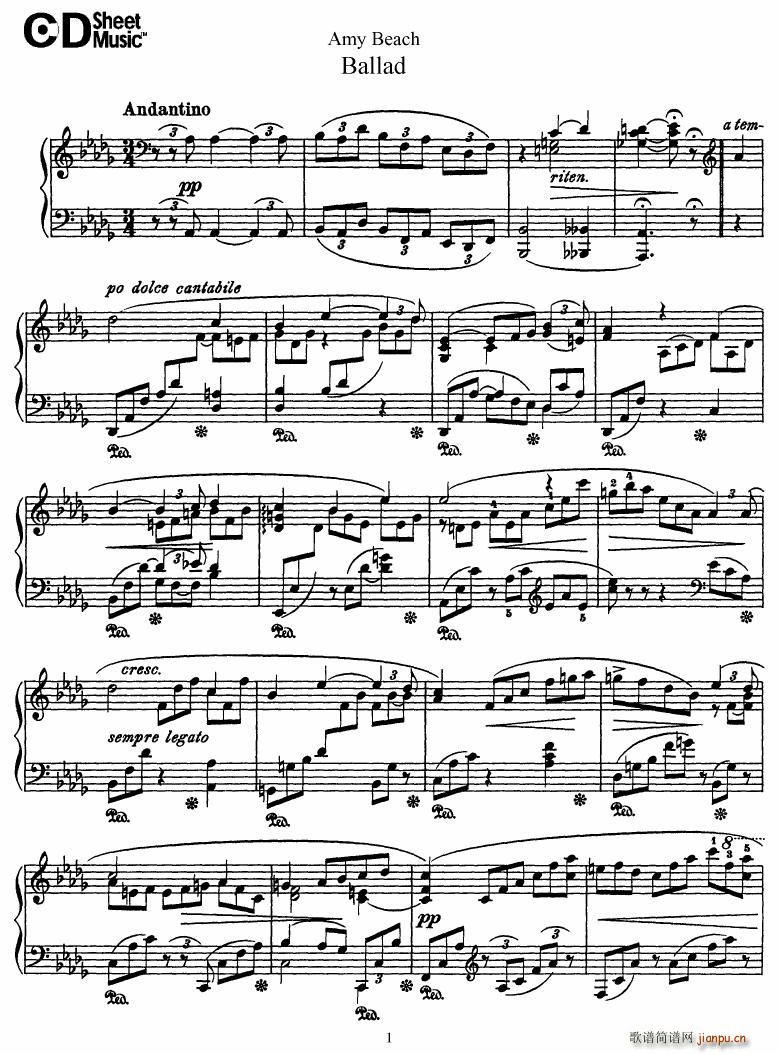 Beach Ballad in D flat major()1