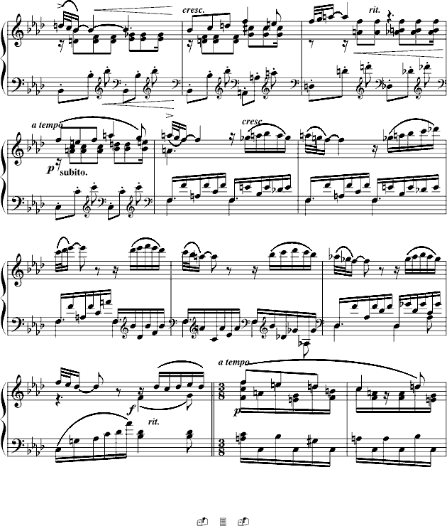 夜曲-法雅钢琴小品(钢琴谱)3