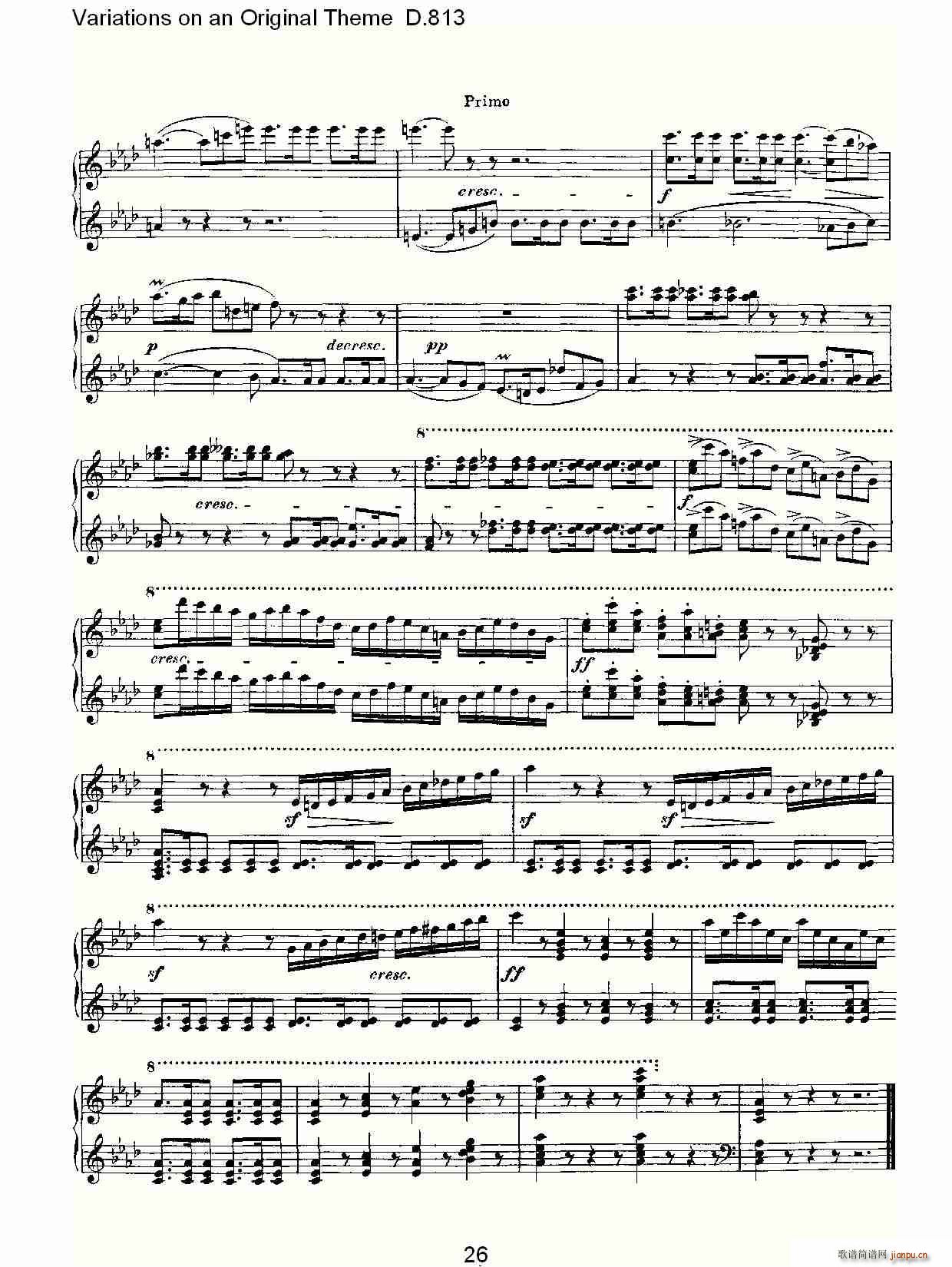 Variations on an Original Theme D.813(ʮּ)26