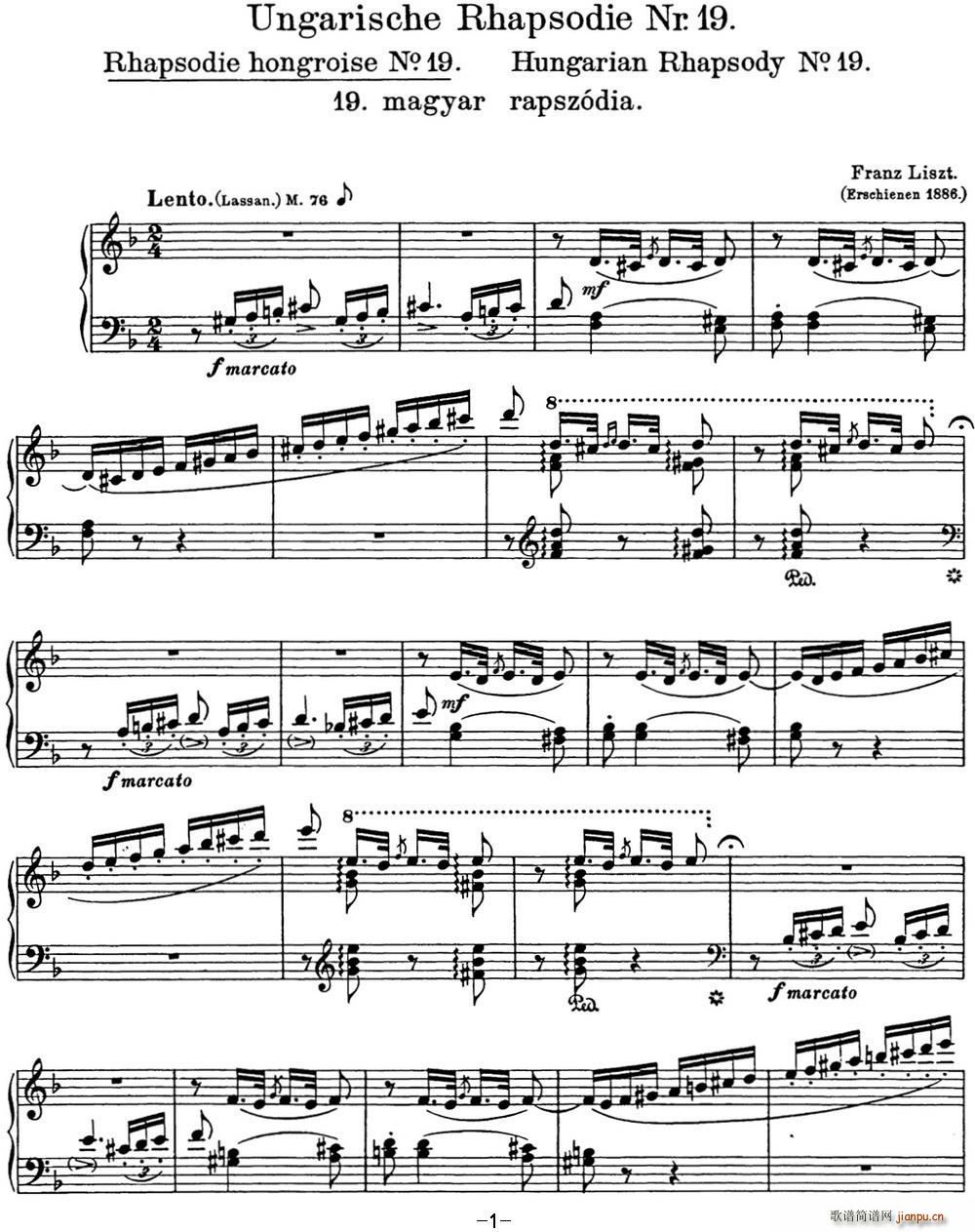 ˹ CD Hungarian Rhapsodies S 244 No 19()1