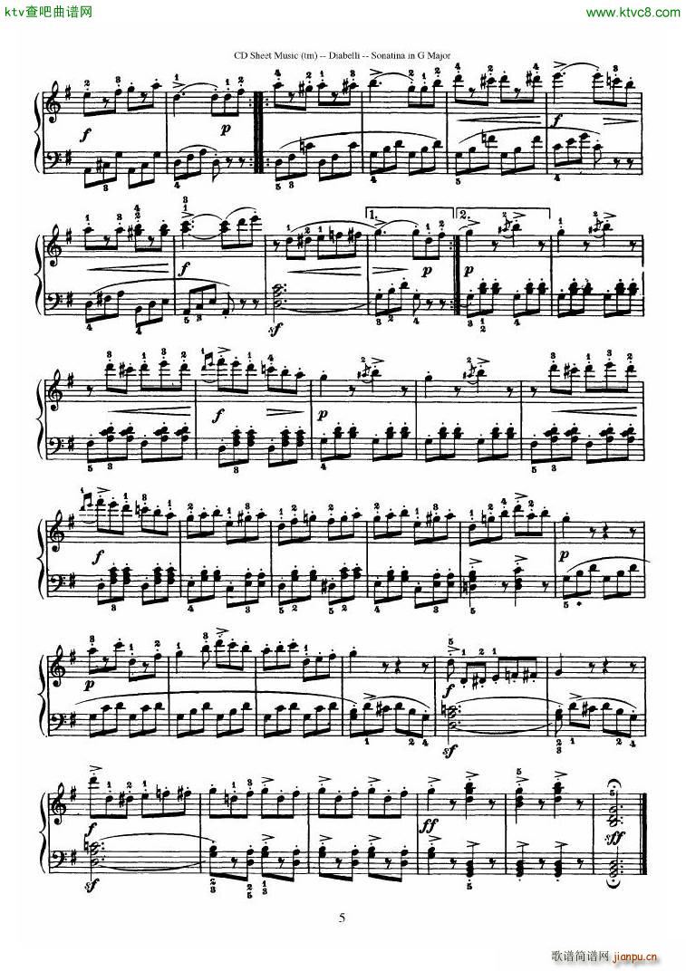 Diabelli Sonatinas Op 168 No 1 7 34P()28