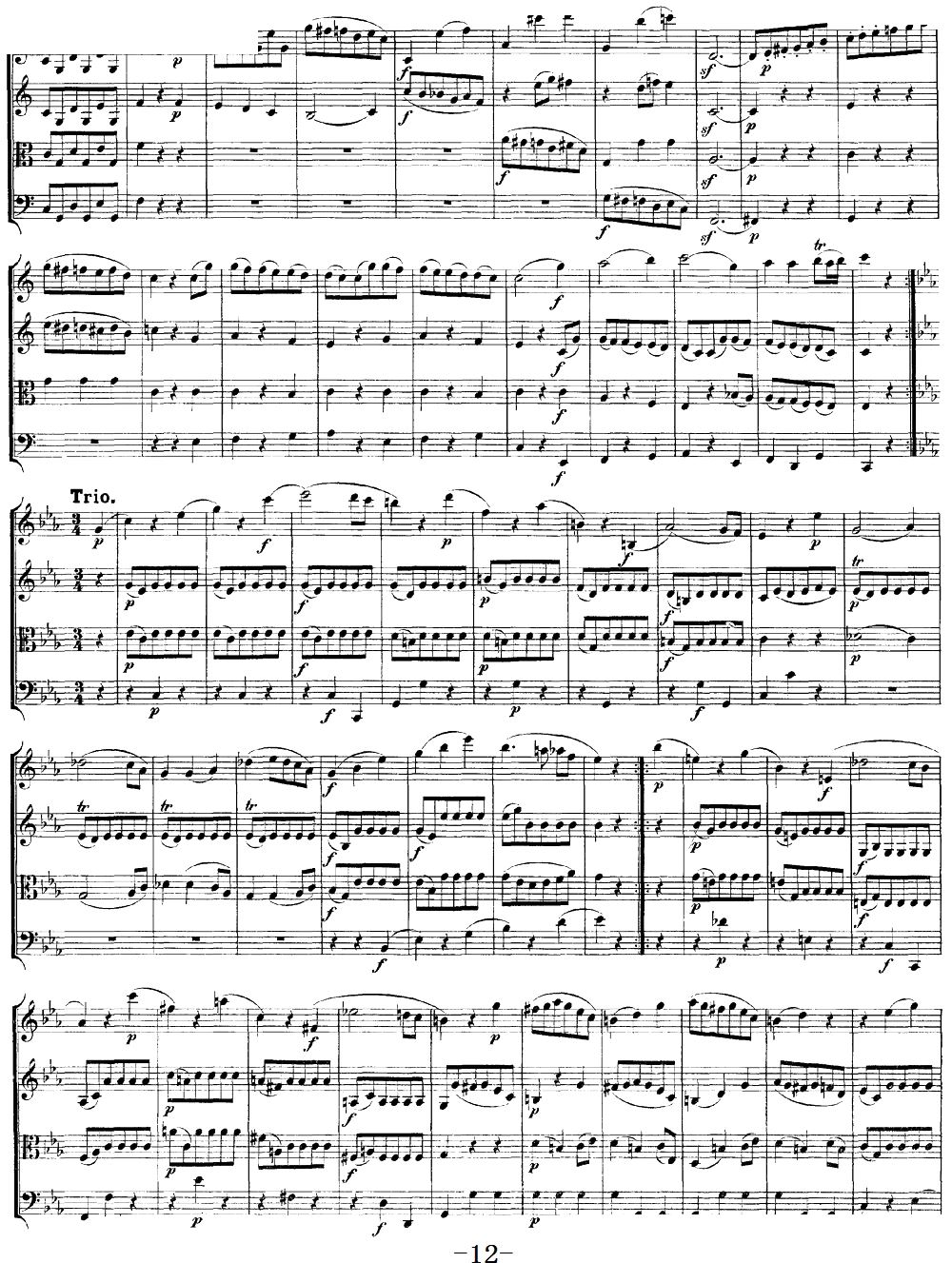 Mozart Quartet No 19 in C Major K 465()12
