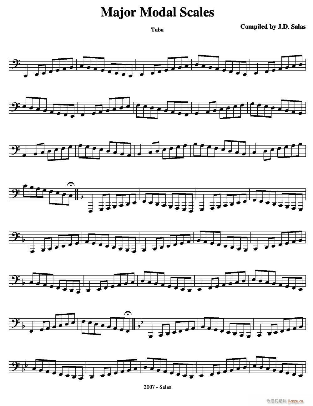 Major Modal Scales Tuba ϰ̲ѡ(ʮּ)1